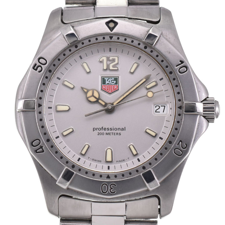 TAG HEUER 2000 Professional WK1112 200m date Silver Dial Quartz Men's
 Watch A#143520