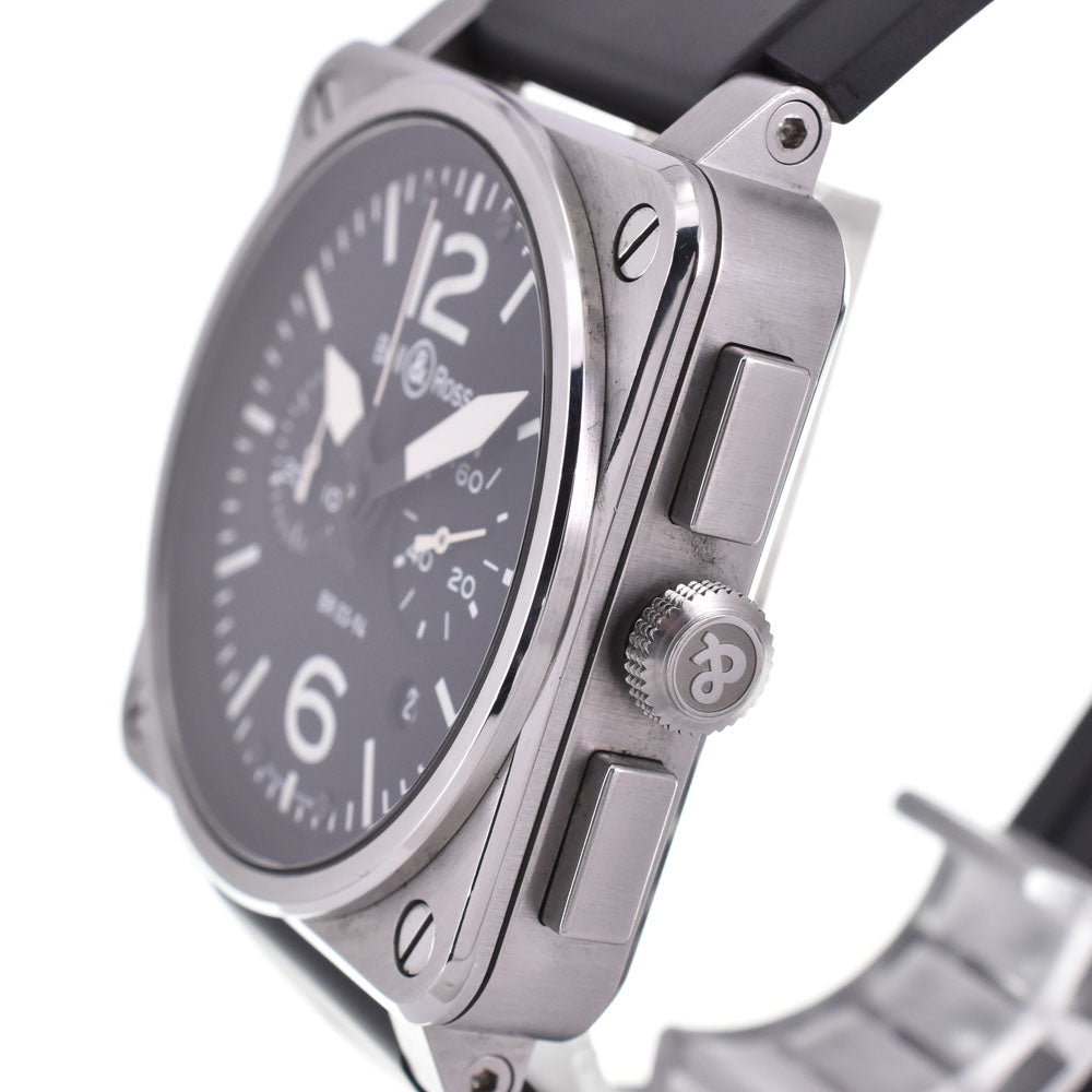 with paper Bell＆Ross BR03-94-S BR0394-BL-ST Chronograph Date black Dial Automatic Men's
 Watch Q#143521