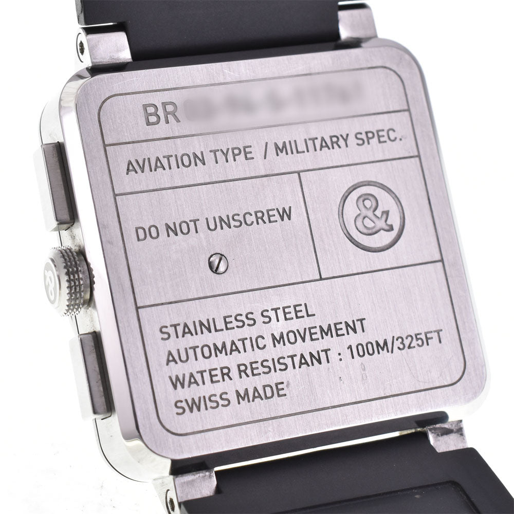 with paper Bell＆Ross BR03-94-S BR0394-BL-ST Chronograph Date black Dial Automatic Men's
 Watch Q#143521