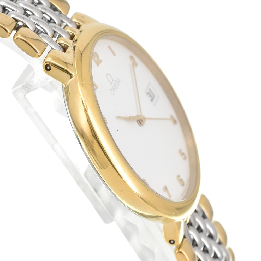 OMEGA De Ville 3961012 Date Gold Plated / Stainless Steel white Dial Quartz Men's
 Watch O#143524