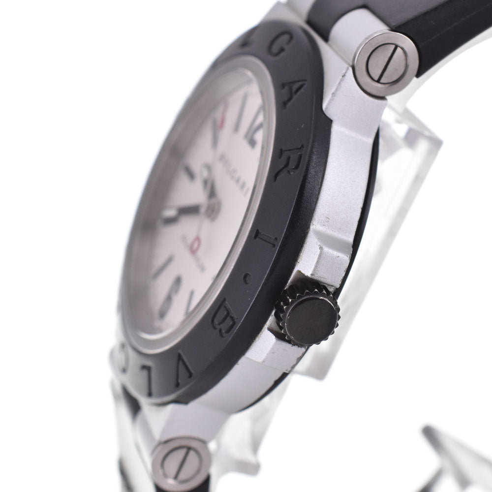 BVLGARI aluminum AL38TA Date Aluminum / Rubber Silver Dial Automatic Men's
 Watch I#143531