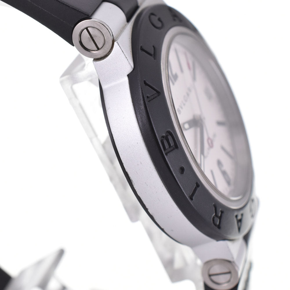 BVLGARI aluminum AL38TA Date Aluminum / Rubber Silver Dial Automatic Men's
 Watch I#143531