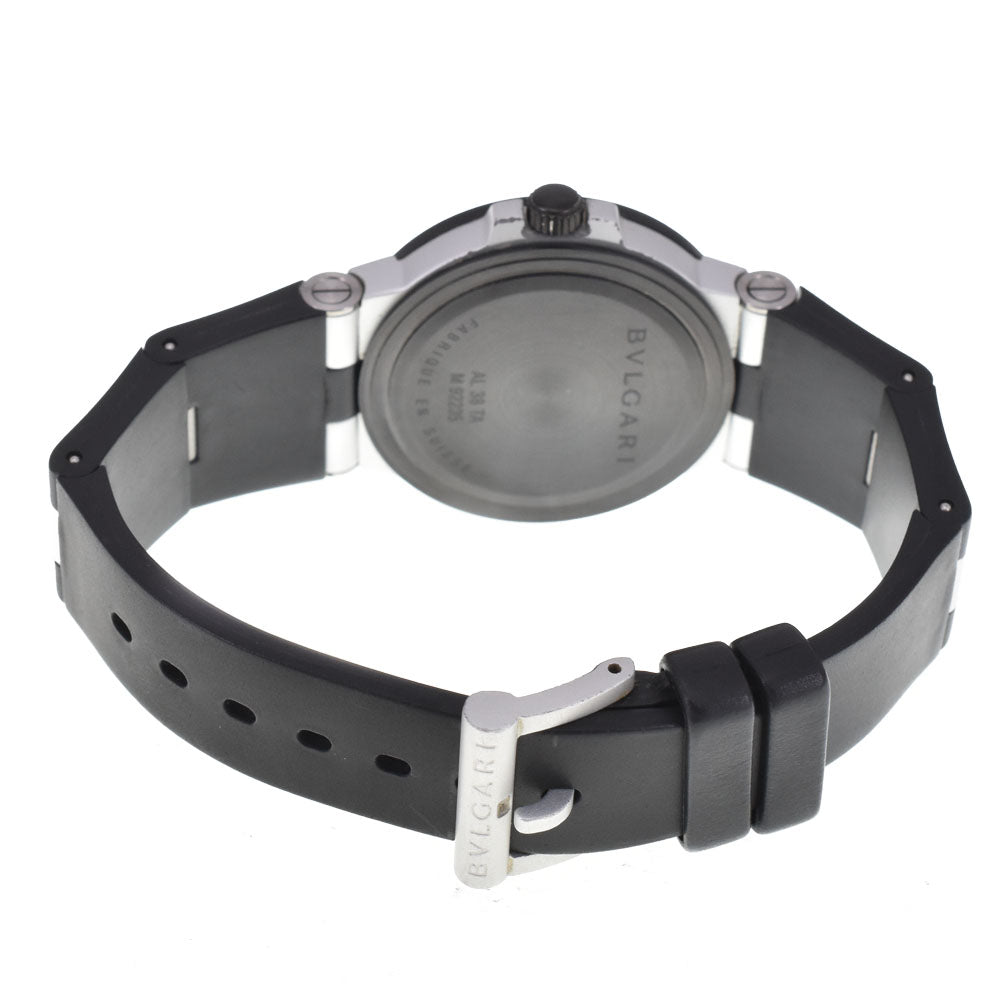 BVLGARI aluminum AL38TA Date Aluminum / Rubber Silver Dial Automatic Men's
 Watch I#143531