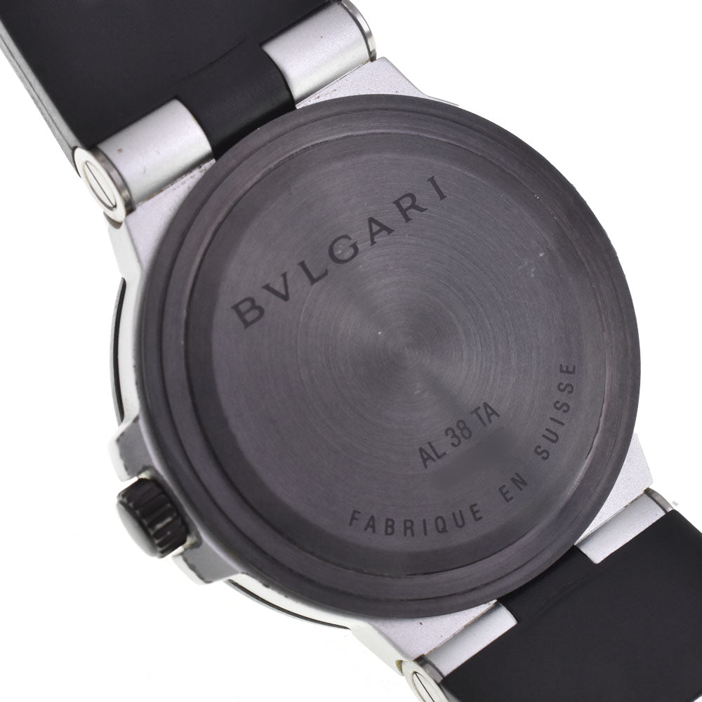 BVLGARI aluminum AL38TA Date Aluminum / Rubber Silver Dial Automatic Men's
 Watch I#143531