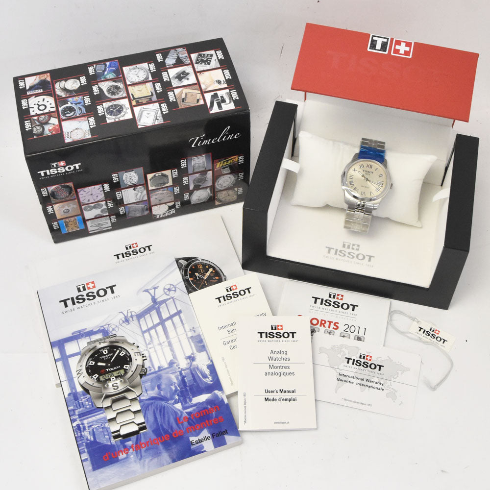 with paper TISSOT PR100 T049.410.11.033.01 Date Silver Dial Quartz Men's
 Watch O#143537