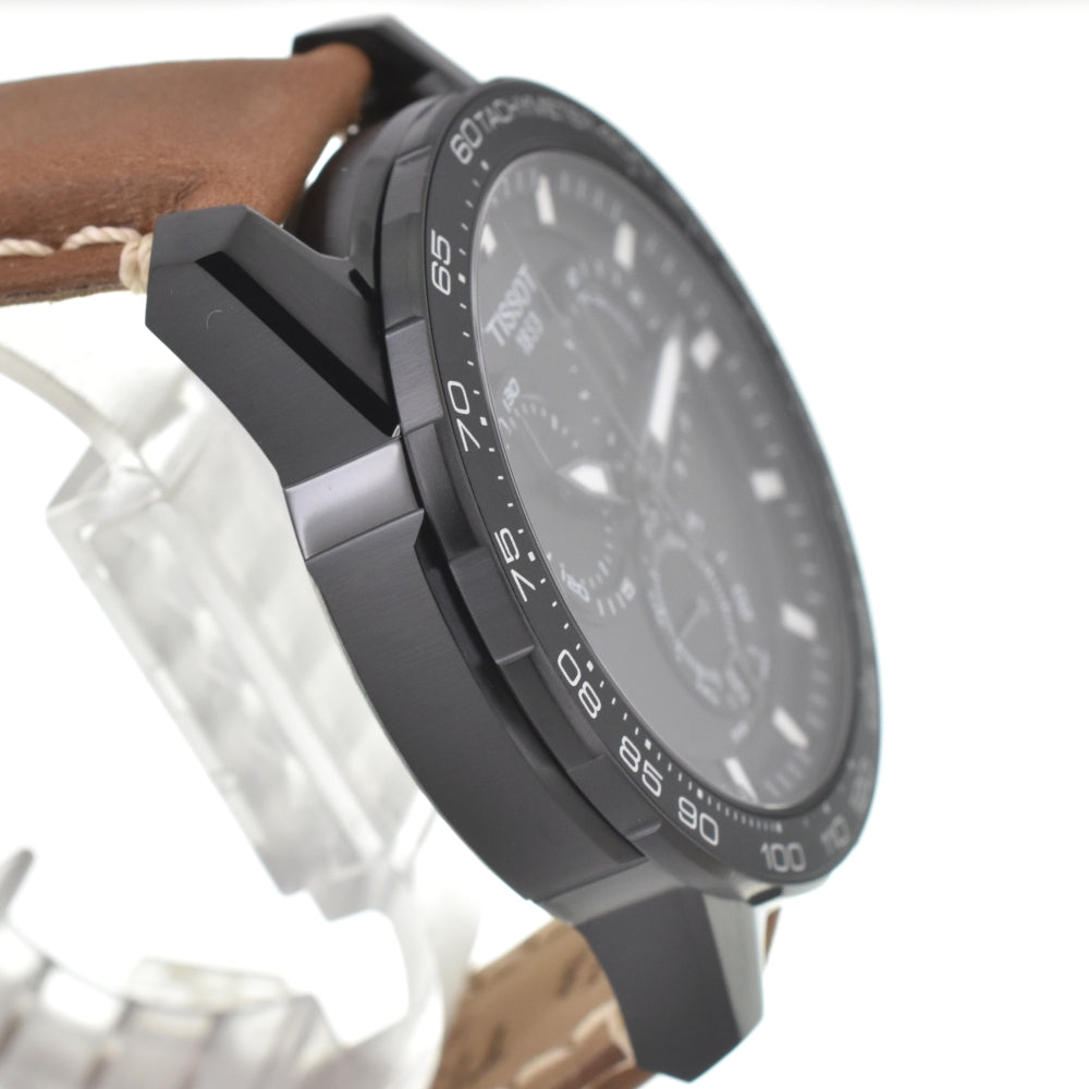 with paper TISSOT super sports chrono T125.617.36.051.01 Chronograph Date black Dial Quartz Men's
 Watch O#143545