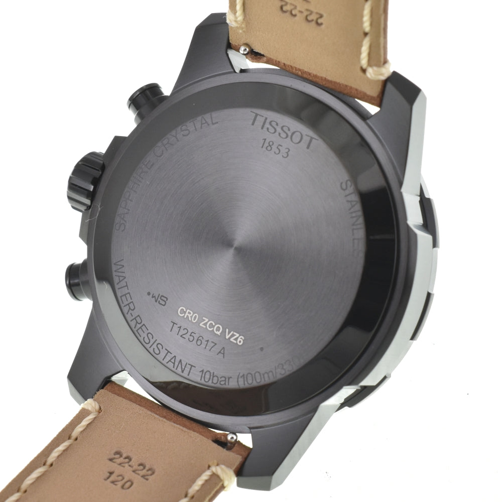 with paper TISSOT super sports chrono T125.617.36.051.01 Chronograph Date black Dial Quartz Men's
 Watch O#143545