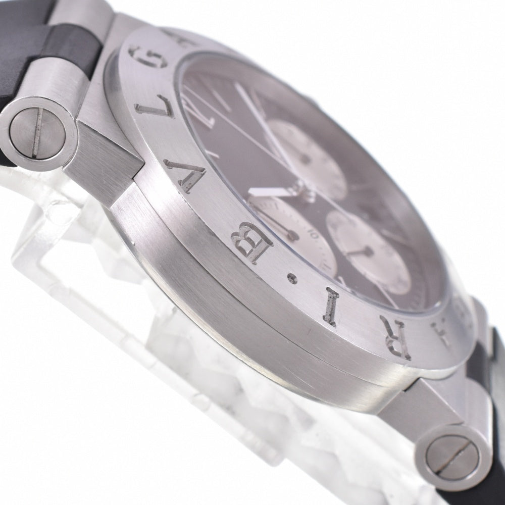 BVLGARI Diagono Sport Chrono Date CH35S Stainless Steel / Rubber black Dial Quartz Men's
 Watch P#143549