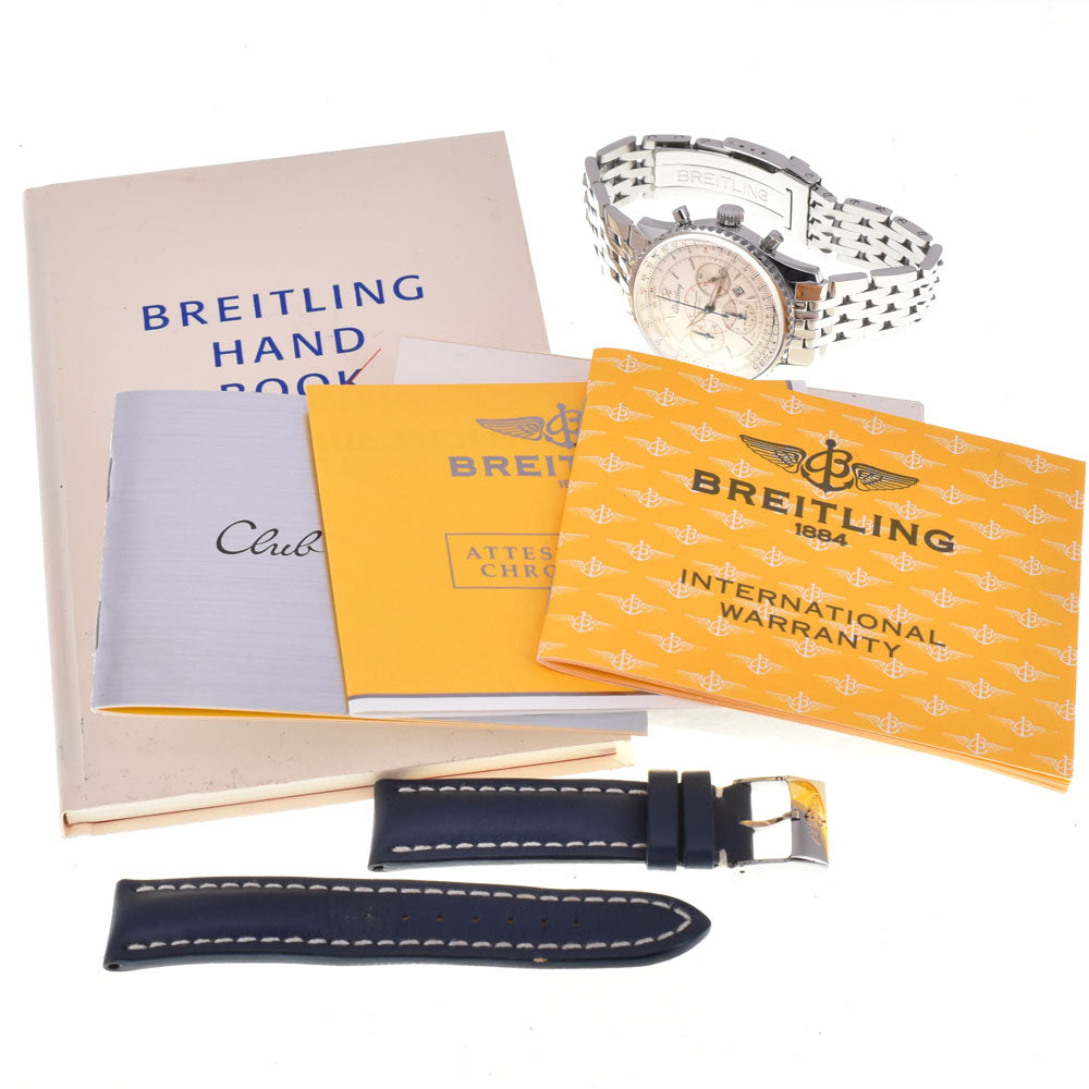 with paper BREITLING Navitimer Montbrillant A41330 Chronograph Date Silver Dial Automatic Men's
 Watch Q#143551