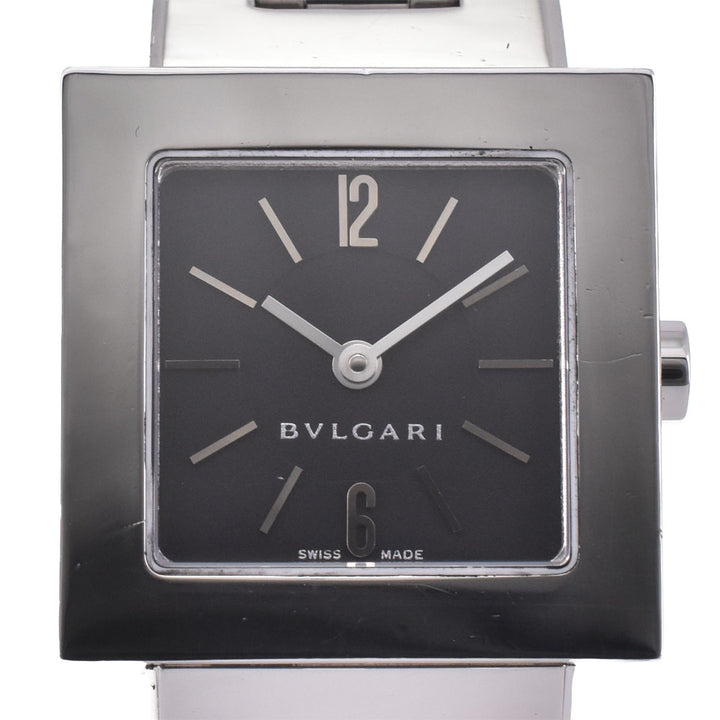 BVLGARI Quadlard SQ22SS black Dial Quartz Ladies
 Watch R#143556