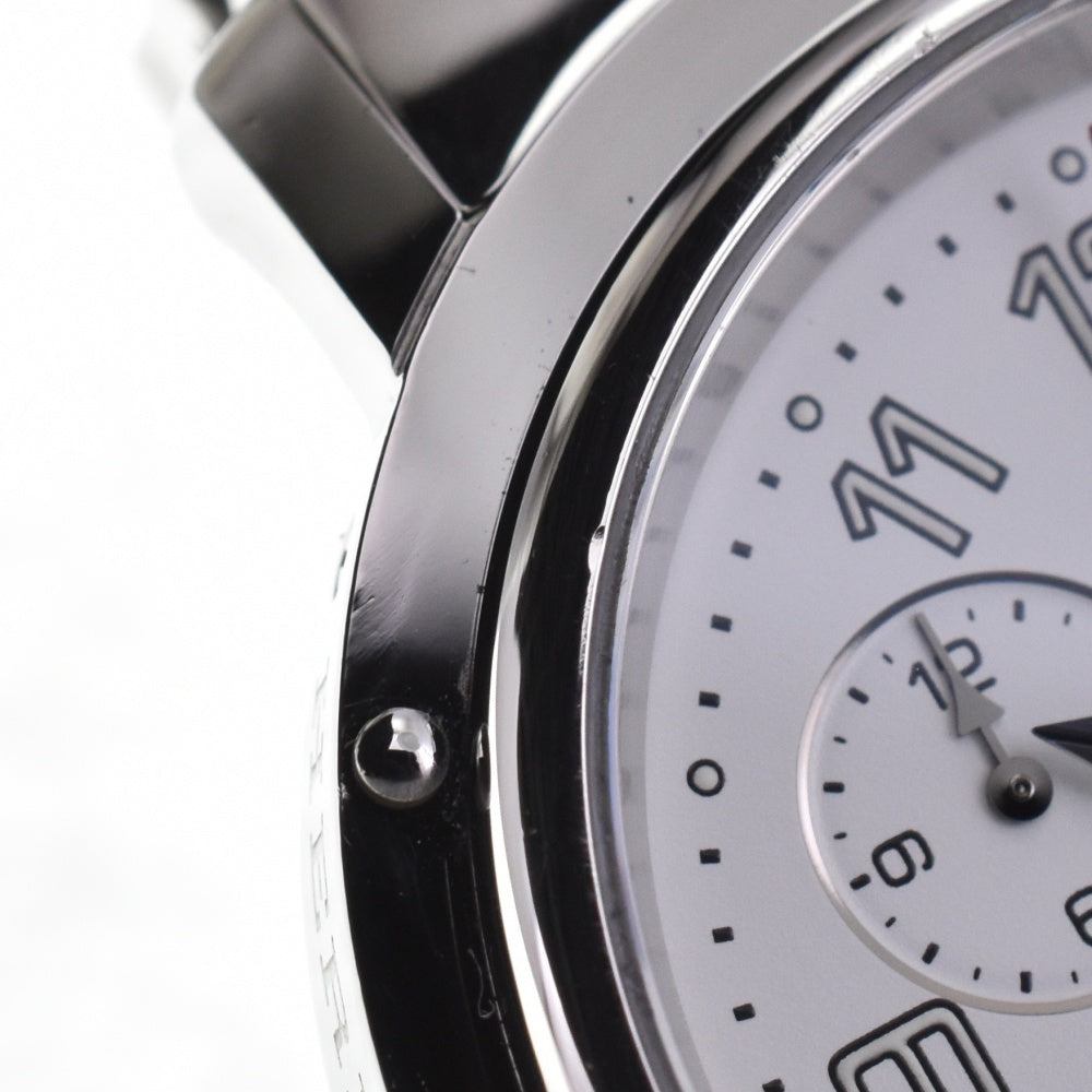 with paper HERMES Clipper CL1.910 Chronograph Date D-buckle white Dial Quartz Men's
 Watch P#143560