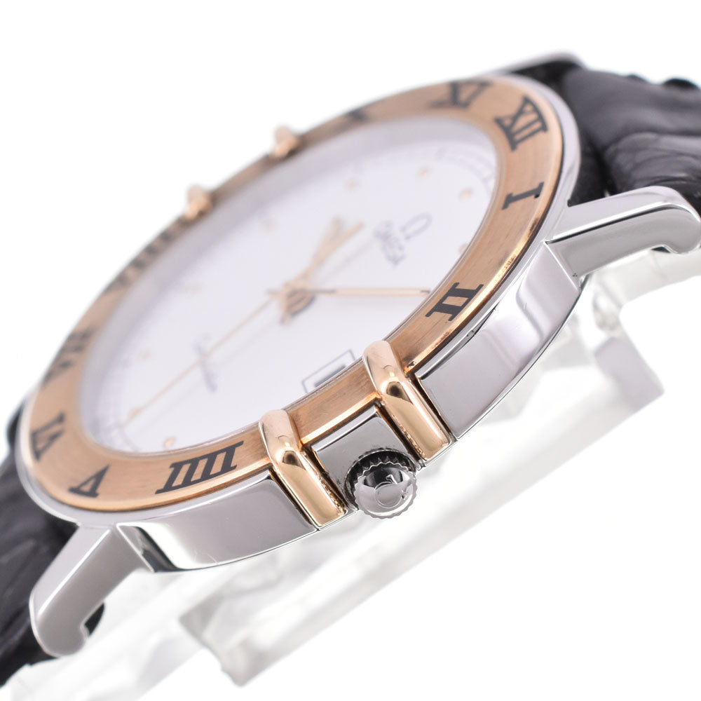 OMEGA Constellation 196.1080 Date YG flat bezel white Dial Quartz Men's
 Watch P#143562