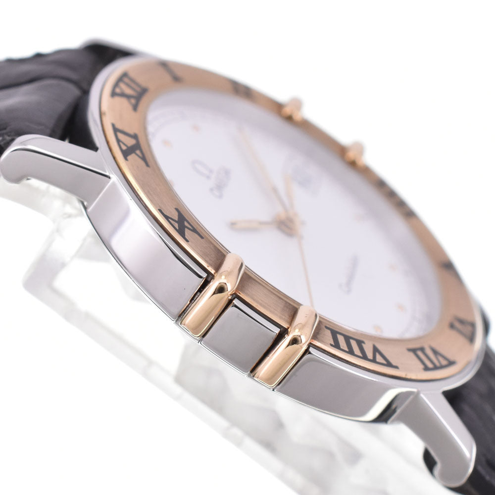 OMEGA Constellation 196.1080 Date YG flat bezel white Dial Quartz Men's
 Watch P#143562