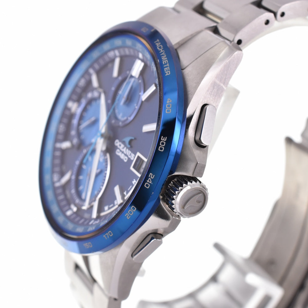 with paper CASIO Oceanus Classic Line OCW-T2610F-2AJF titanium blue Dial Radio Sync Solar Men's
 Watch O#143565