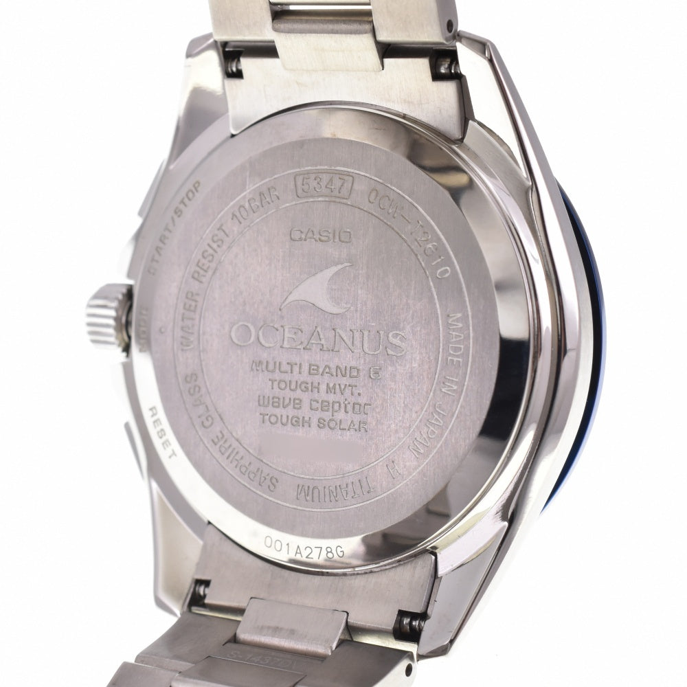 with paper CASIO Oceanus Classic Line OCW-T2610F-2AJF titanium blue Dial Radio Sync Solar Men's
 Watch O#143565