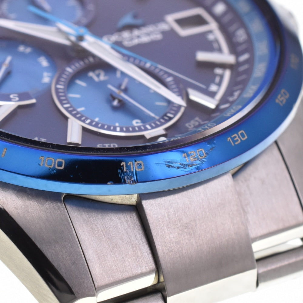 with paper CASIO Oceanus Classic Line OCW-T2610F-2AJF titanium blue Dial Radio Sync Solar Men's
 Watch O#143565