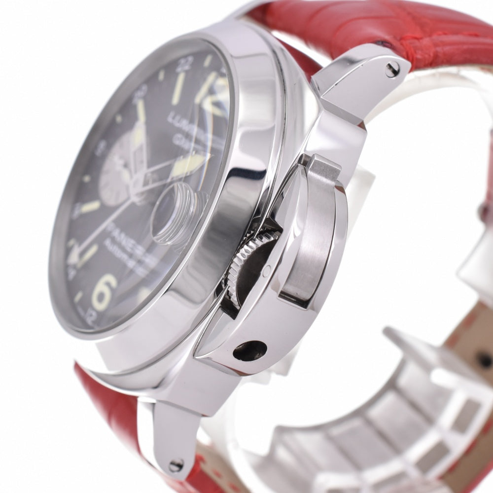 with paper PANERAI Luminor GMT Acciaio PAM01088 Small second date black Dial Automatic Men's
 Watch P#143571