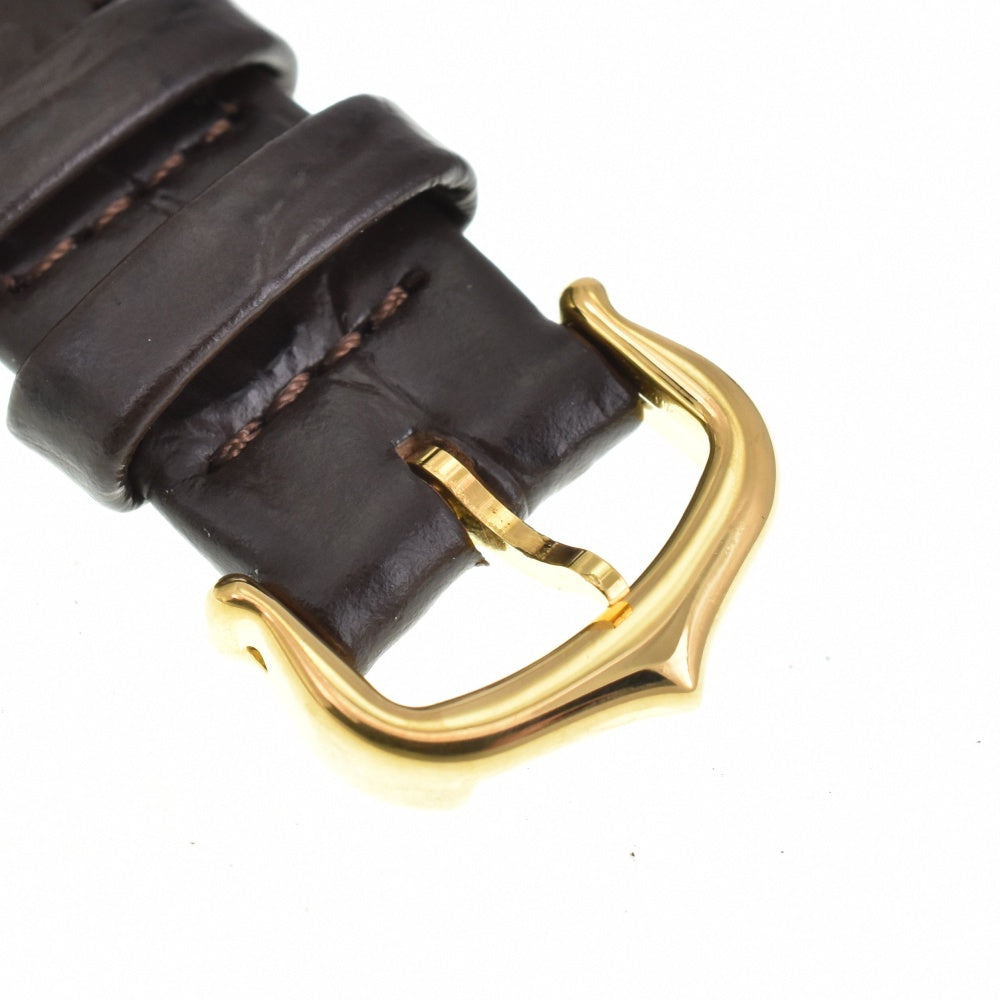 CARTIER Must tank Vermeille 5057001 SV925 (Gold Plated) / Leather Ivory Dial Quartz Ladies
 Watch O#143576