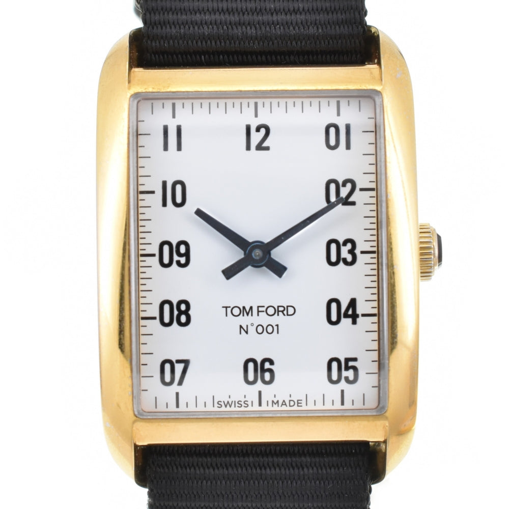 TOM FORD N001 TFT001009 Rectangle white Dial Quartz Men's
 Watch O#143582
