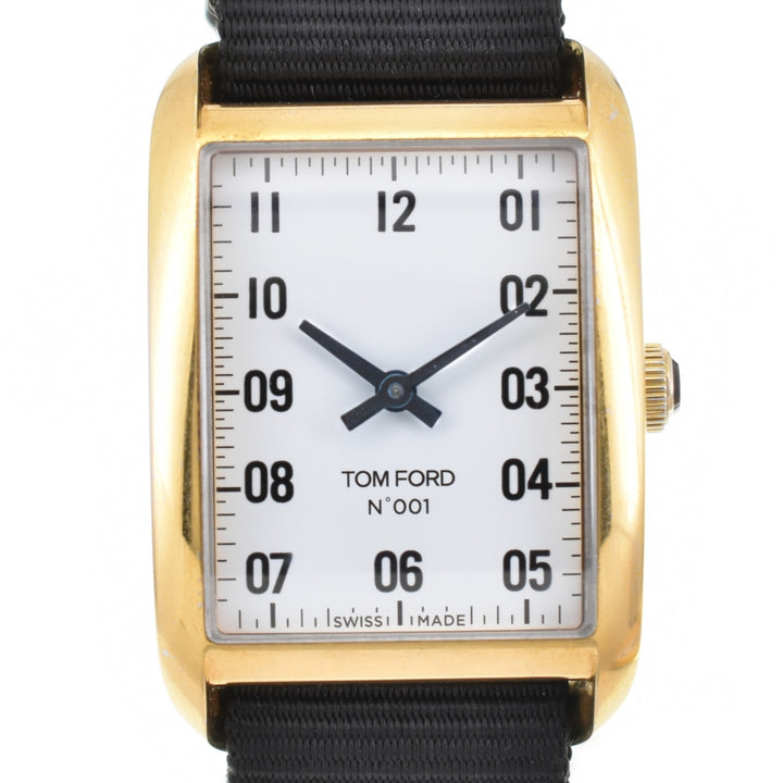 TOM FORD N001 TFT001009 Rectangle white Dial Quartz Men's
 Watch O#143582