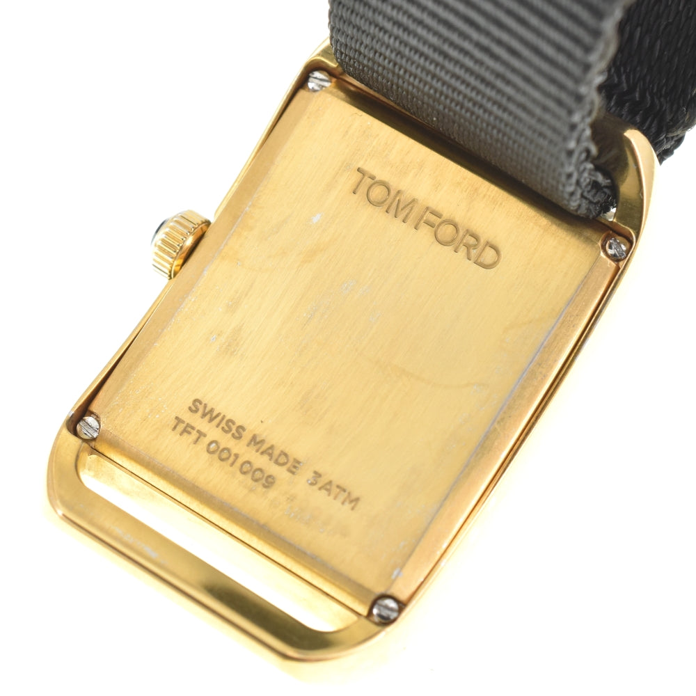 TOM FORD N001 TFT001009 Rectangle white Dial Quartz Men's
 Watch O#143582