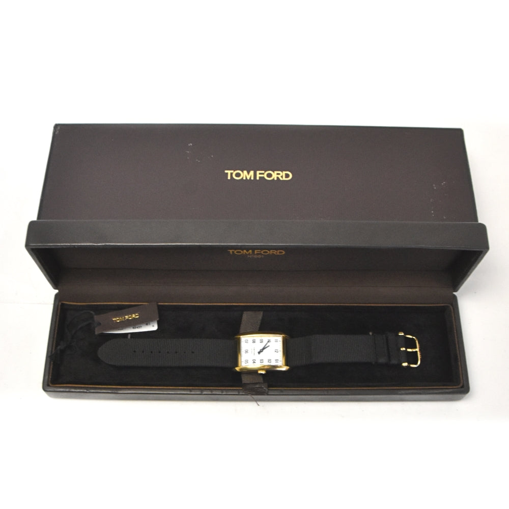 TOM FORD N001 TFT001009 Rectangle white Dial Quartz Men's
 Watch O#143582