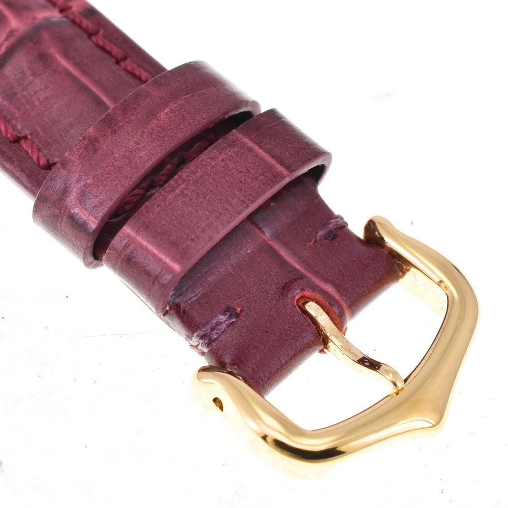 CARTIER Must tank Vermeille 366001 SV925 (Gold Plated) / Leather Bordeaux / Gold Dial Quartz Ladies
 Watch R#143587