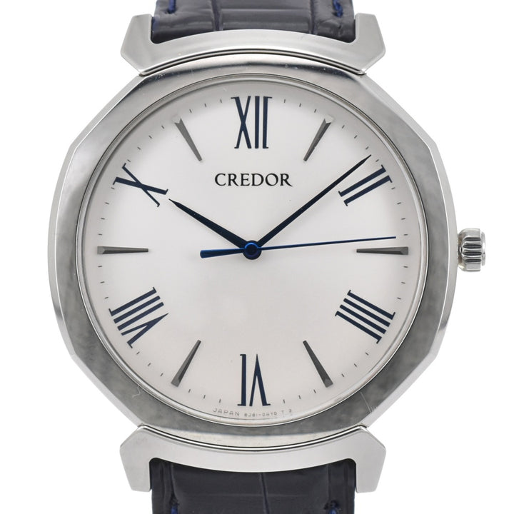 SEIKO CREDOR Linearx 8J81-0AS0 Silver Dial Quartz Men's
 Watch O#143592