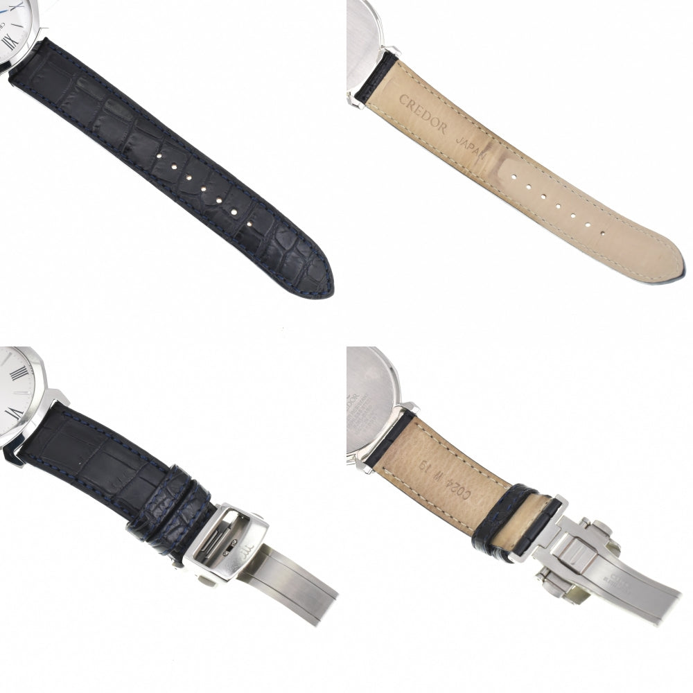 SEIKO CREDOR Linearx 8J81-0AS0 Silver Dial Quartz Men's
 Watch O#143592