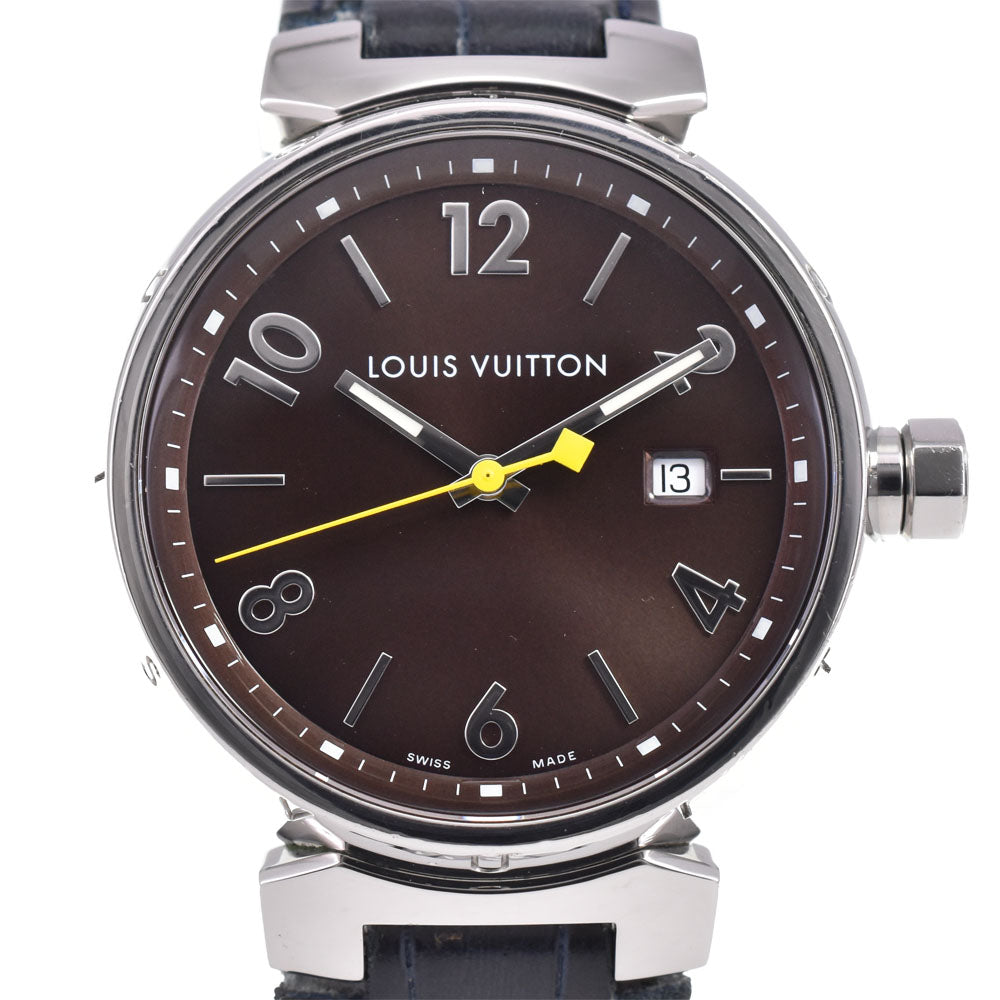 LOUIS VUITTON Tambour Q1111 Date Brown Dial Quartz Men's
 Watch R#143593
