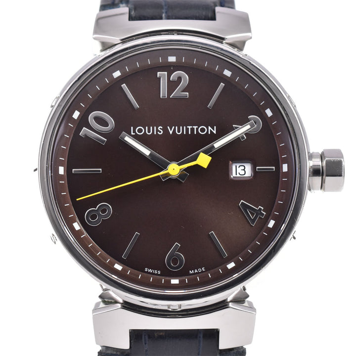 LOUIS VUITTON Tambour Q1111 Date Brown Dial Quartz Men's
 Watch R#143593