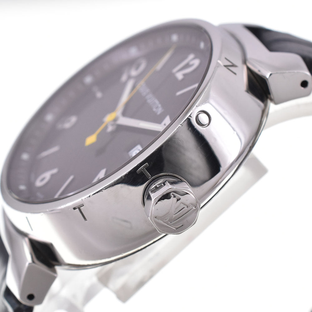 LOUIS VUITTON Tambour Q1111 Date Brown Dial Quartz Men's
 Watch R#143593