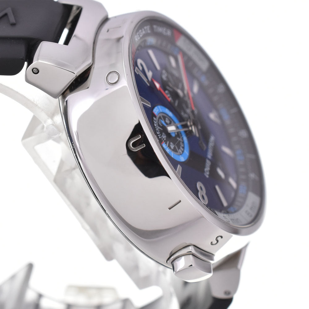 LOUIS VUITTON Tambour Regatta Q102D Chronograph Date Alarm blue Dial Quartz Men's
 Watch Q#143599