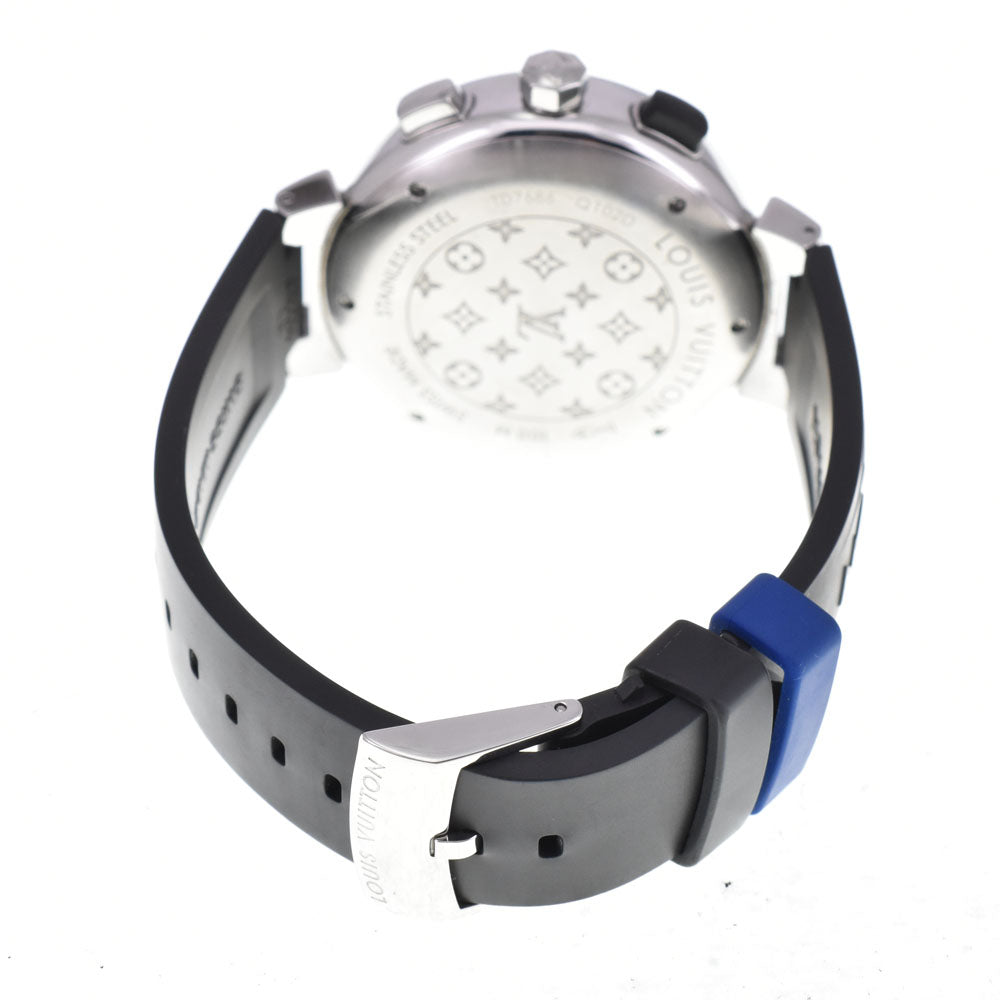 LOUIS VUITTON Tambour Regatta Q102D Chronograph Date Alarm blue Dial Quartz Men's
 Watch Q#143599