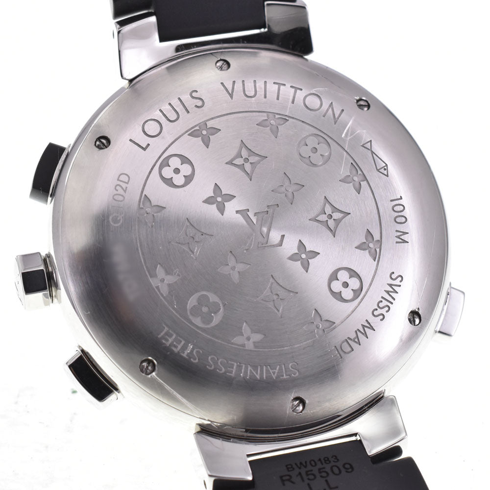 LOUIS VUITTON Tambour Regatta Q102D Chronograph Date Alarm blue Dial Quartz Men's
 Watch Q#143599