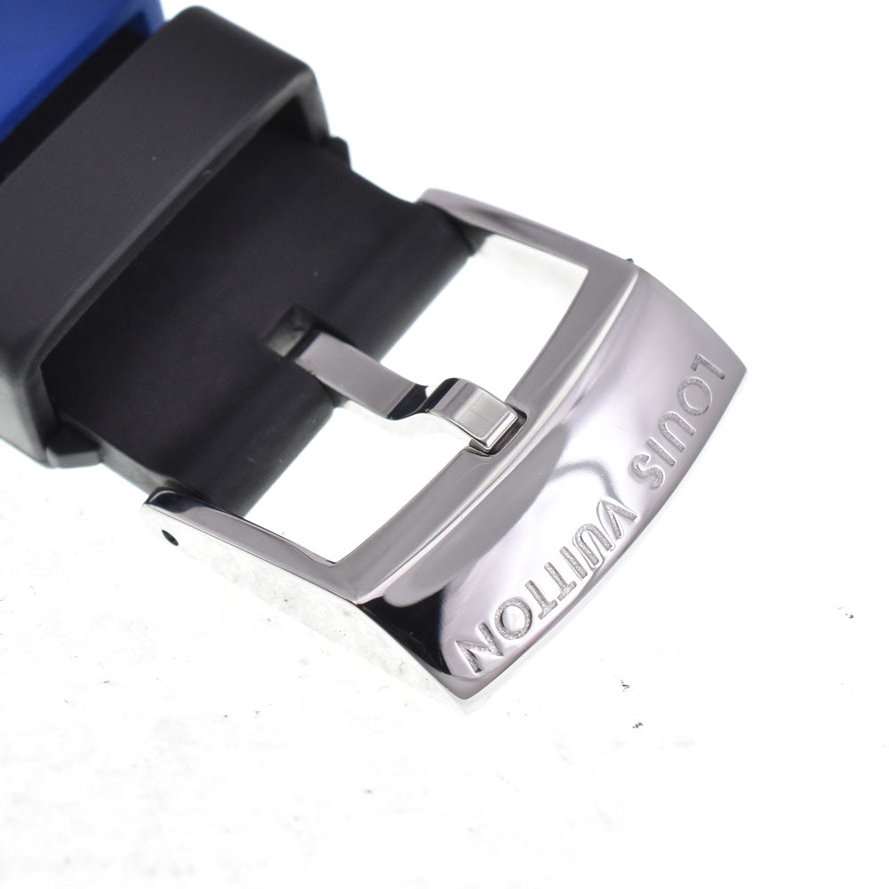 LOUIS VUITTON Tambour Regatta Q102D Chronograph Date Alarm blue Dial Quartz Men's
 Watch Q#143599