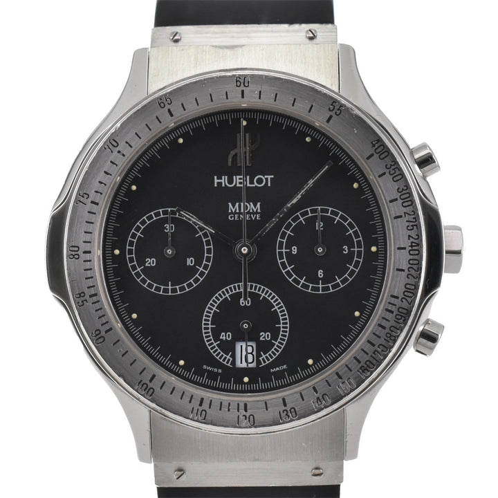 HUBLOT MDM 1620.1 Chronograph Date Stainless Steel/Rubber black Dial Quartz Men's
 Watch R#143601