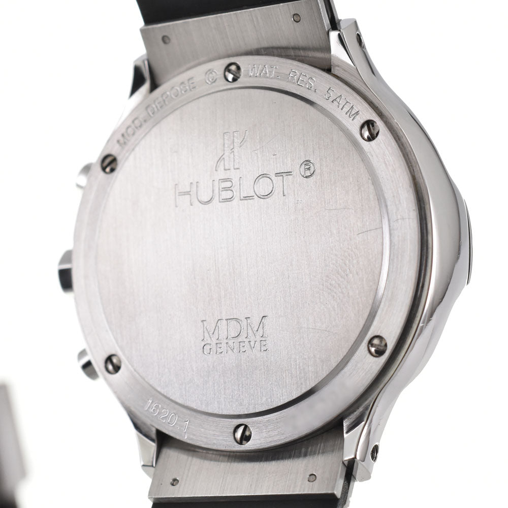 HUBLOT MDM 1620.1 Chronograph Date Stainless Steel/Rubber black Dial Quartz Men's
 Watch R#143601