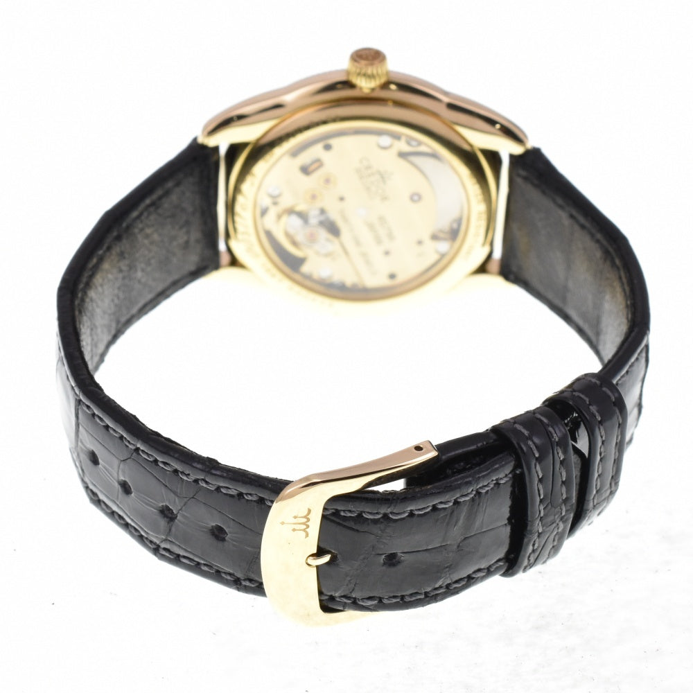 SEIKO CREDOR GBAY992 Power Reserve Small second K18YG/Leather Silver Dial Hand Winding Men's
 Watch P#143606