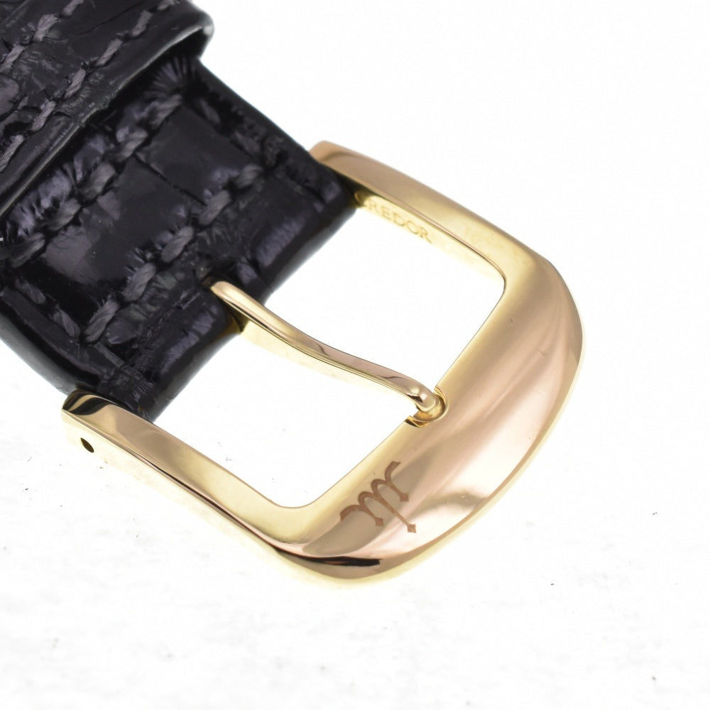 SEIKO CREDOR GBAY992 Power Reserve Small second K18YG/Leather Silver Dial Hand Winding Men's
 Watch P#143606