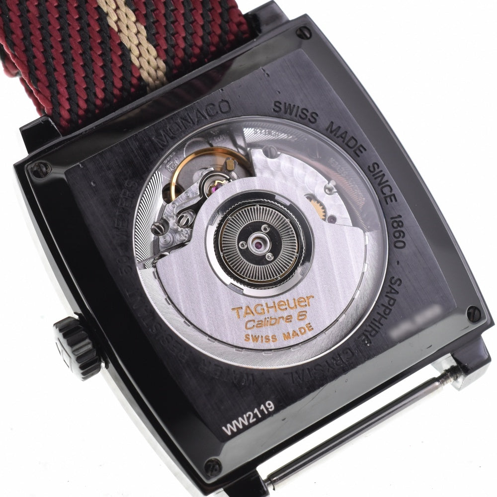 with paper TAG HEUER Monaco WW2119.FC6338 Small second date black Dial Automatic Men's
 Watch P#143607