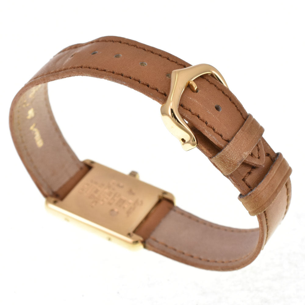 with paper CARTIER Must tank SM 366001 SV925 (Gold Plated) / Leather Silver Dial Quartz Ladies
 Watch R#143608