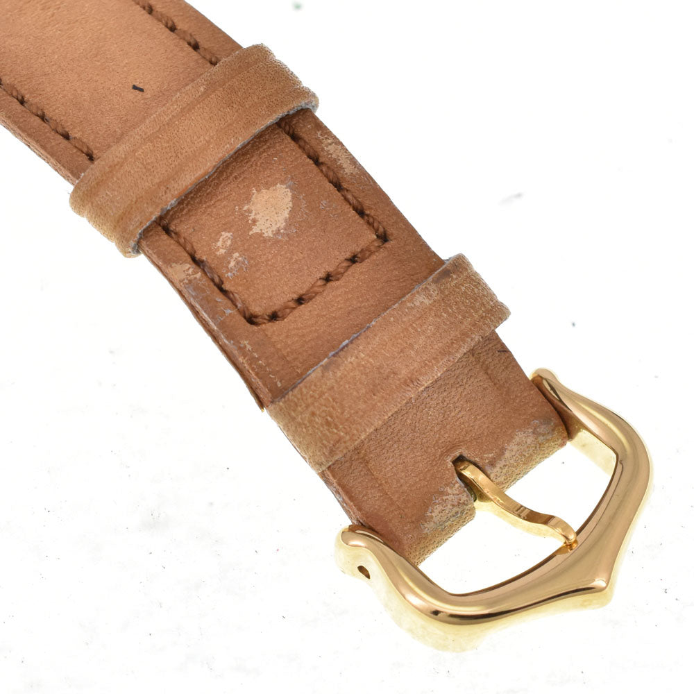 with paper CARTIER Must tank SM 366001 SV925 (Gold Plated) / Leather Silver Dial Quartz Ladies
 Watch R#143608