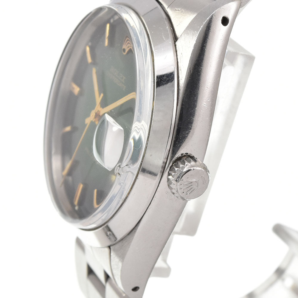 ROLEX Oyster Date Precision 6694 vintage Cal.1225 green Dial Hand Winding Men's
 Watch M#143612