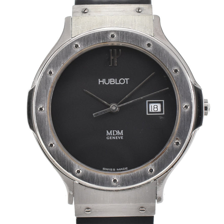 HUBLOT MDM Classic S140.10.1 Date Stainless Steel / Rubber black Dial Quartz Ladies
 Watch R#143615