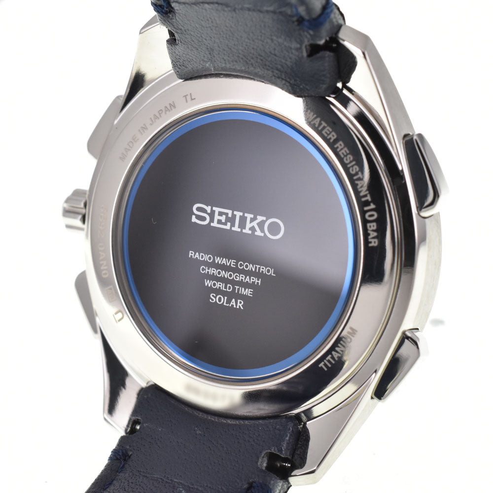 with paper SEIKO Brights Flight Expert SAGA215 Light blue Dial Radio Sync Solar Men's
 Watch A#143618