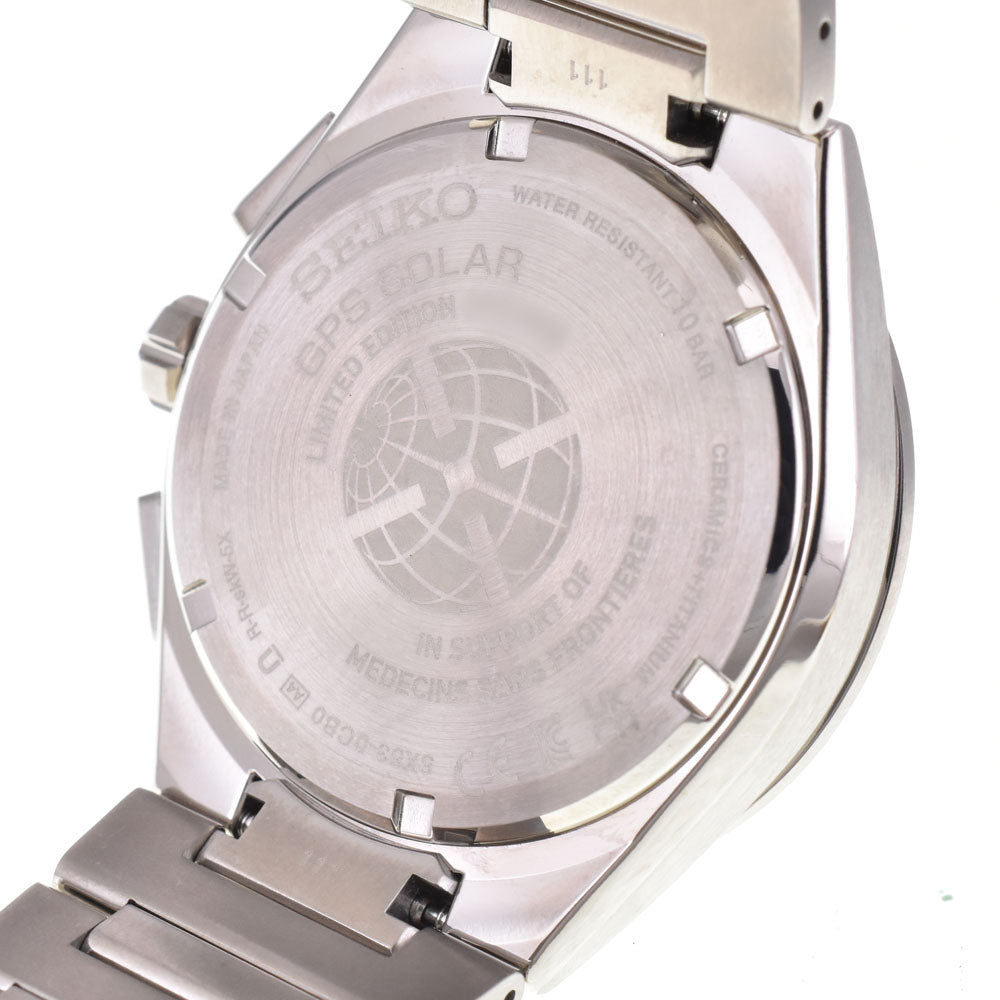 with paper SEIKO Astron SBXC133/5X53-0CB0 Doctors Without Borders collaboration limited edition titanium model white Dial GPS Solar Men's
 Watch O#143619