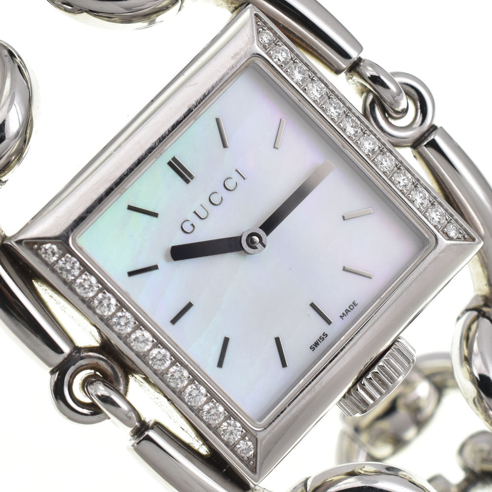 GUCCI Signoria YA116307/116.3 Diamond Bezel White shell Dial Quartz Ladies
 Watch R#143622