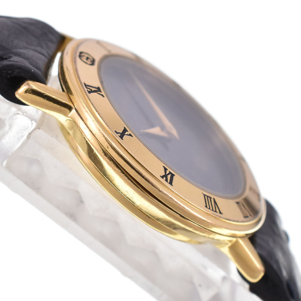 GUCCI 3000L Gold Plated / Leather black Dial Quartz Ladies
 Watch R#143628