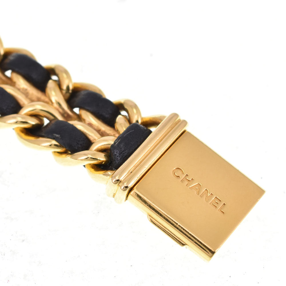 with paper CHANEL Premiere L H0001 Gold Plated / Leather black Dial Quartz Ladies
 Watch R#143635